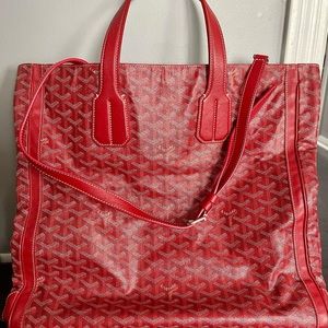 Goyard Red Goyradine Voltaire Tote w/ strap